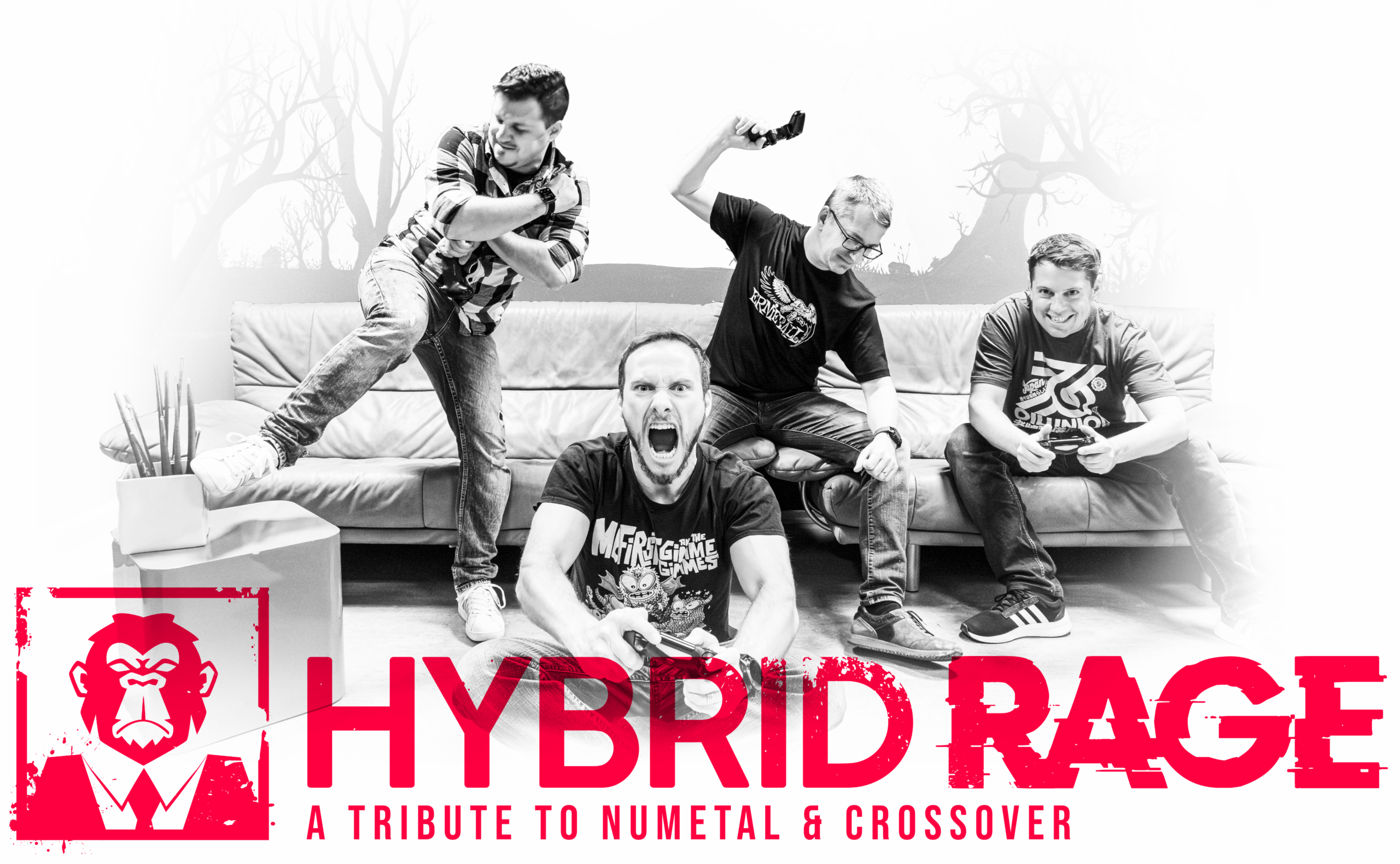 Hybrid Rage Bandfoto SW_Header Homepage 2026